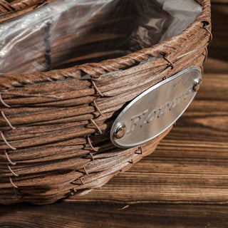 Wicker Outdoor Wall Planter | Garden Wall Mounted Hanging Basket Planter