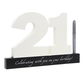 Wooden Birthday Signature Plaque ~ Happy 21St Birthday Gift