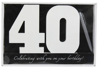 Wooden Birthday Signature Plaque ~ Happy 40Th Birthday Gift