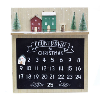 Wooden Christmas Advent Calendar Plaque Magnetic House Calendar | 25 Day Countdown To Christmas Calendar Sign | Reusable Xmas Advent Calendars