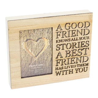 Wooden Cut Out Word Photo Frame 4 X 6 ~ Friends