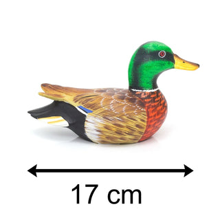 Wooden Mallard Duck Ornament | Duck Figurine Bird Statue | Animal Sculpture Duck Gifts