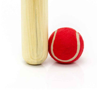 Wooden Rounders Bat & Ball | Softball Set Baseball Bat for Garden Games 24 Inch
