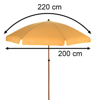 Yellow Garden Umbrella Beach Parasol | UV50 Family Beach Umbrella Sun Shade