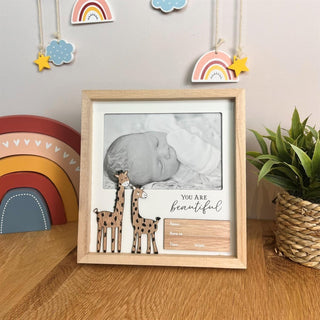 You Are Beautiful Wooden Freestanding 6x4 Baby Photo Frame for New Baby Memories